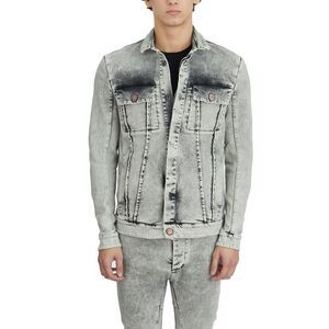 MASNADA Men's Bleached Denim Trucker Jacket Men GREY Outerwear